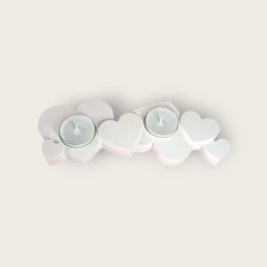 Dekorativni svijećnjak držač lučica ručno izrađen od kvalitetnog gipsa za modeliranje , prigodan za božičnu dekoraciju